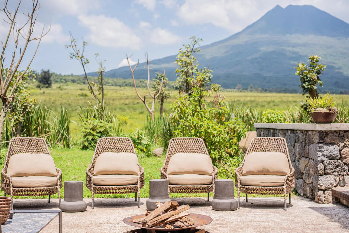 Singita Volcanoes National Park - Exterior of Lodge at Singita Kataza House, Volcanoes National Park, Rwanda.
