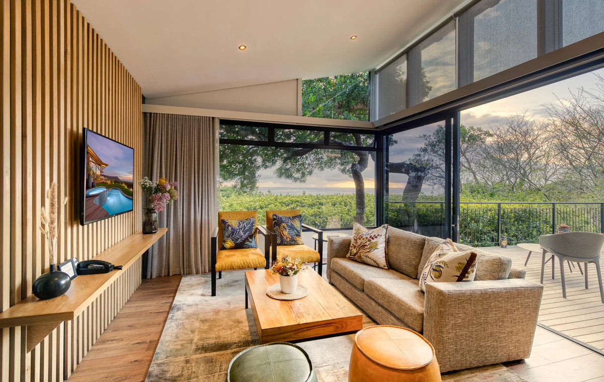 Garden Lodge Suite Lounge at Grootbos Private Nature Reserve Garden Lodge, De Kelders, South Africa.