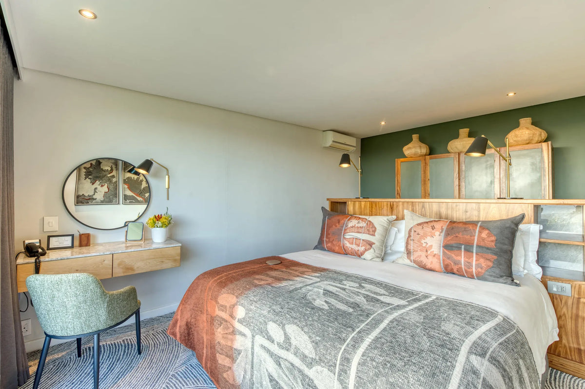 Luxury Suite Bedroom at Grootbos Private Nature Reserve Garden Lodge, De Kelders, South Africa.