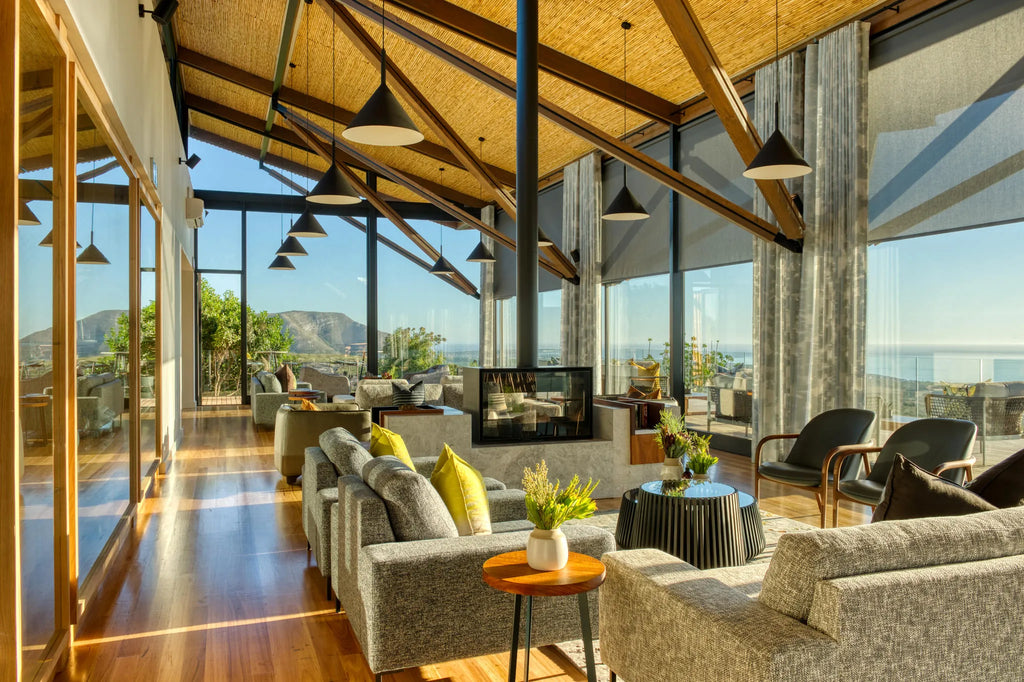 Garden Lodge Lounge at Grootbos Private Nature Reserve Garden Lodge, De Kelders, South Africa.