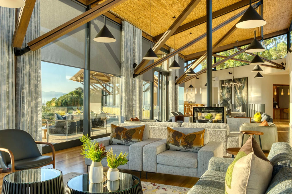Garden Lodge Lounge at Grootbos Private Nature Reserve Garden Lodge, De Kelders, South Africa.